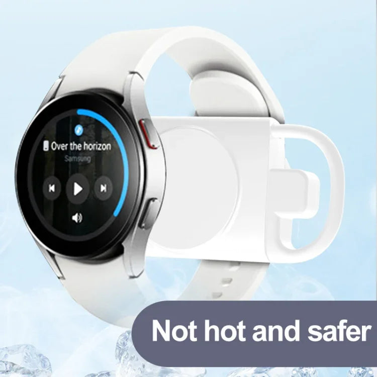 Carregador Portátil Sem Fios T09-S USB+Type-C para Smartwatch Samsung Watch Series, Para Samsung Watch Series