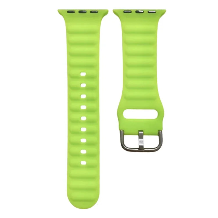 Correia de relógio em silicone de cor única para Apple Watch Series, 7 45mm / 6&SE&5&4 44mm / 3&2&1 42mm, 7 41mm / 6&SE&5&4 40mm / 3&2&1 38mm