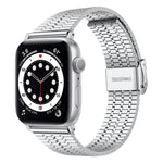 Correia de Aço para Apple Watch Series, 7 45mm / 6&SE&5&4 44mm / 3&2&1 42mm, 7 41mm / 6&SE&5&4 40mm / 3&2&1 38mm