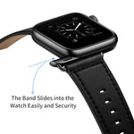 Pulseira de Couro Genuíno para Apple Watch Series, 7 45mm / 6&SE&5&4 44mm / 3&2&1 42mm, 7 41mm / 6&SE&5&4 40mm / 3&2&1 38mm