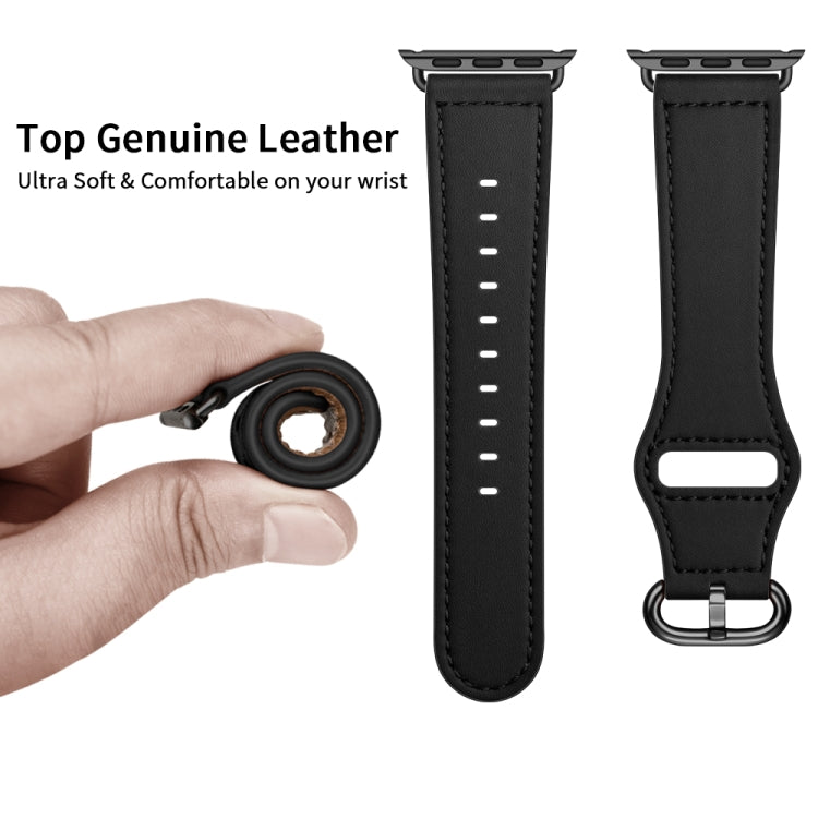 Pulseira de Couro Genuíno para Apple Watch Series, 7 45mm / 6&SE&5&4 44mm / 3&2&1 42mm, 7 41mm / 6&SE&5&4 40mm / 3&2&1 38mm