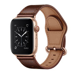 Pulseira de Couro Genuíno para Apple Watch Series, 7 45mm / 6&SE&5&4 44mm / 3&2&1 42mm, 7 41mm / 6&SE&5&4 40mm / 3&2&1 38mm
