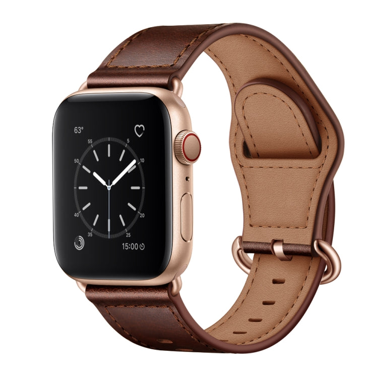 Pulseira de Couro Genuíno para Apple Watch Series, 7 45mm / 6&SE&5&4 44mm / 3&2&1 42mm, 7 41mm / 6&SE&5&4 40mm / 3&2&1 38mm