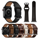 Pulseira de Couro Genuíno para Apple Watch Series, 7 45mm / 6&SE&5&4 44mm / 3&2&1 42mm, 7 41mm / 6&SE&5&4 40mm / 3&2&1 38mm