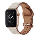 Pulseira de Couro Genuíno para Apple Watch Series, 7 45mm / 6&SE&5&4 44mm / 3&2&1 42mm, 7 41mm / 6&SE&5&4 40mm / 3&2&1 38mm