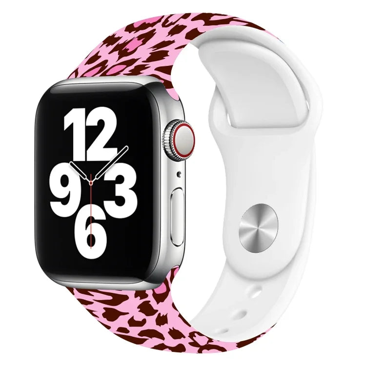 Pulseira de Relógio com Impressão de Unha Única para Apple Watch Series, 7 45mm / 6&SE&5&4 44mm / 3&2&1 42mm, 7 41mm / 6&SE&5&4 40mm / 3&2&1 38mm