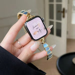 Pulseira de Relógio com Caixa Metálica para Apple Watch Series, 7 45mm / 6&SE&5&4 44mm / 3&2&1 42mm, 7 41mm / 6&SE&5&4 40mm / 3&2&1 38mm
