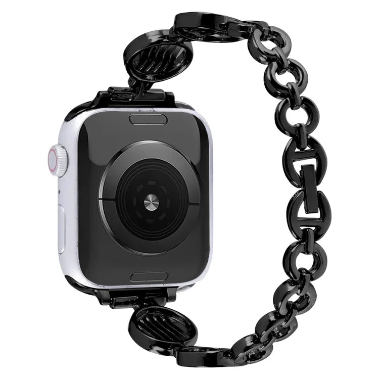 Pulseira de Relógio Metálica com Textura de Cristal para Apple Watch Series, 7 45mm / 6&SE&5&4 44mm / 3&2&1 42mm, 7 41mm / 6&SE&5&4 40mm / 3&2&1 38mm
