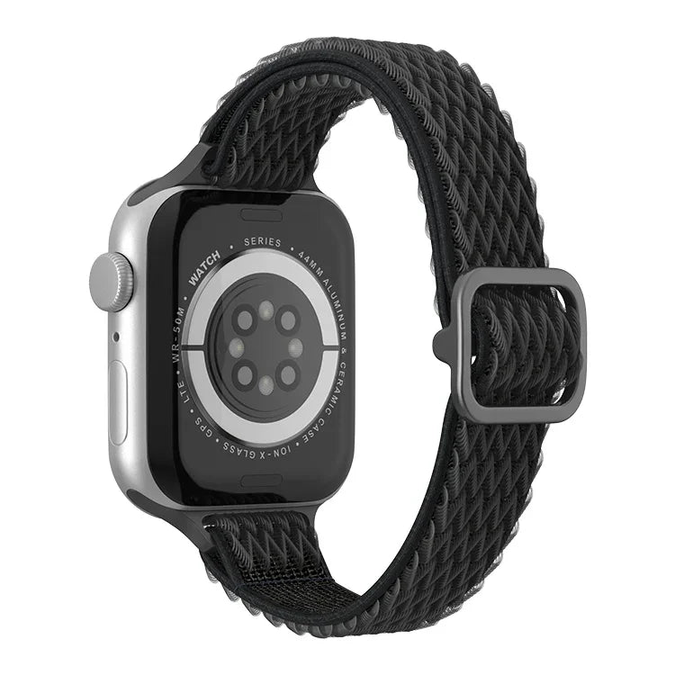 Pulseira de Relógio de Nylon para Cintura Pequena com Onda para Apple Watch Series, 7 45mm / 6&SE&5&4 44mm / 3&2&1 42mm, 7 41mm / 6&SE&5&4 40mm / 3&2&1 38mm