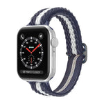 Pulseira de Relógio de Nylon para Cintura Pequena com Onda para Apple Watch Series, 7 45mm / 6&SE&5&4 44mm / 3&2&1 42mm, 7 41mm / 6&SE&5&4 40mm / 3&2&1 38mm