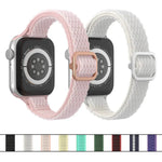 Pulseira de Relógio de Nylon para Cintura Pequena com Onda para Apple Watch Series, 7 45mm / 6&SE&5&4 44mm / 3&2&1 42mm, 7 41mm / 6&SE&5&4 40mm / 3&2&1 38mm