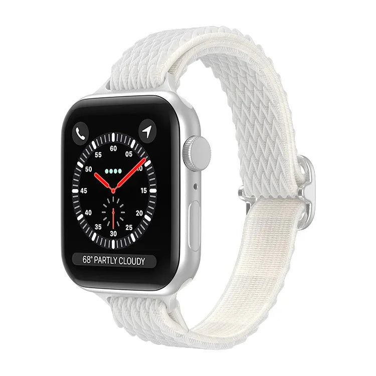 Pulseira de Relógio de Nylon para Cintura Pequena com Onda para Apple Watch Series, 7 45mm / 6&SE&5&4 44mm / 3&2&1 42mm, 7 41mm / 6&SE&5&4 40mm / 3&2&1 38mm