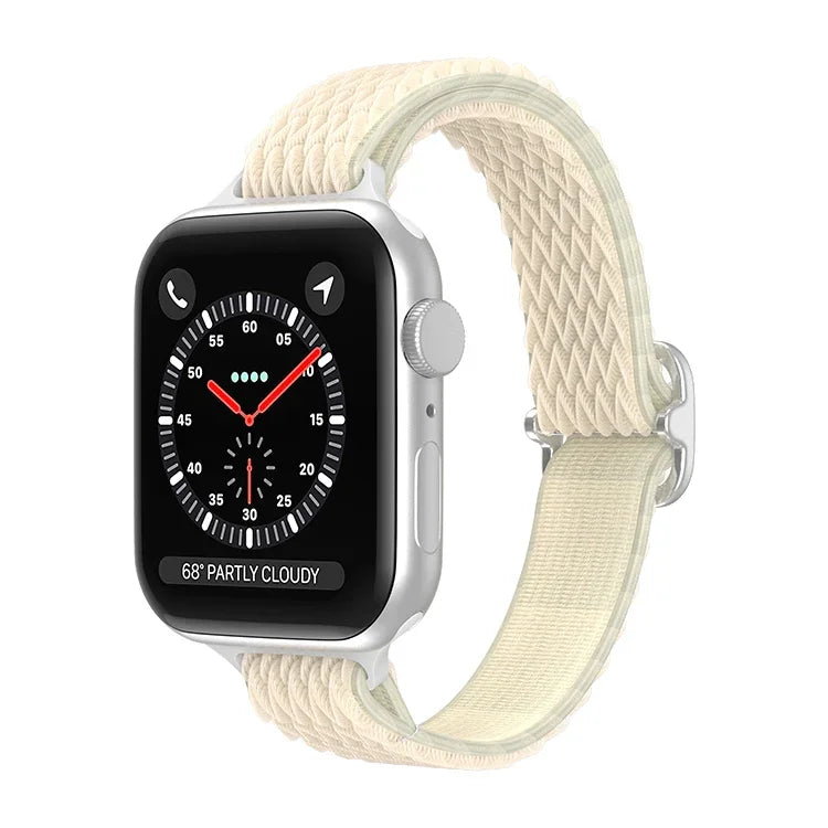 Pulseira de Relógio de Nylon para Cintura Pequena com Onda para Apple Watch Series, 7 45mm / 6&SE&5&4 44mm / 3&2&1 42mm, 7 41mm / 6&SE&5&4 40mm / 3&2&1 38mm