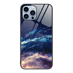 Colorful Painted Glass Phone Case, For iPhone 14 Pro Max, For iPhone 14 Pro, For iPhone 14 Plus