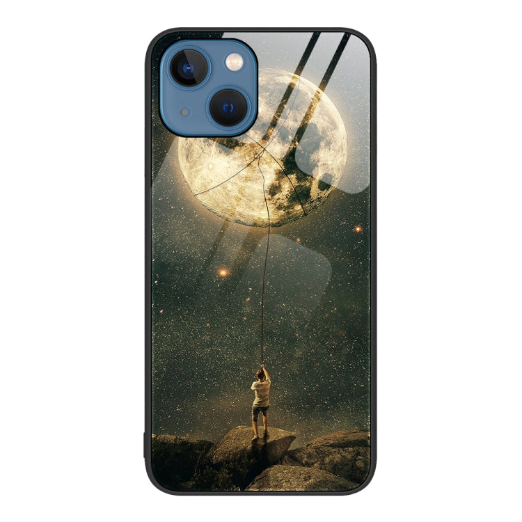 Colorful Painted Glass Phone Case, For iPhone 14 Pro Max, For iPhone 14 Pro, For iPhone 14 Plus