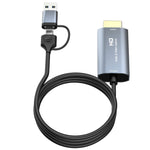 Placa de Captura de Vídeo HD HDMI/M para USB-Type C/M Z36, Comprimento: 2m, Z36