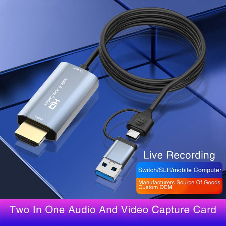 Placa de Captura de Vídeo HD HDMI/M para USB-Type C/M Z36, Comprimento: 2m, Z36