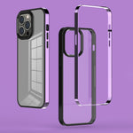 3 in 1 Electroplated Frame Phantom Phone Case, For iPhone 14, For iPhone 14 Plus, For iPhone 14 Pro, For iPhone 14 Pro Max
