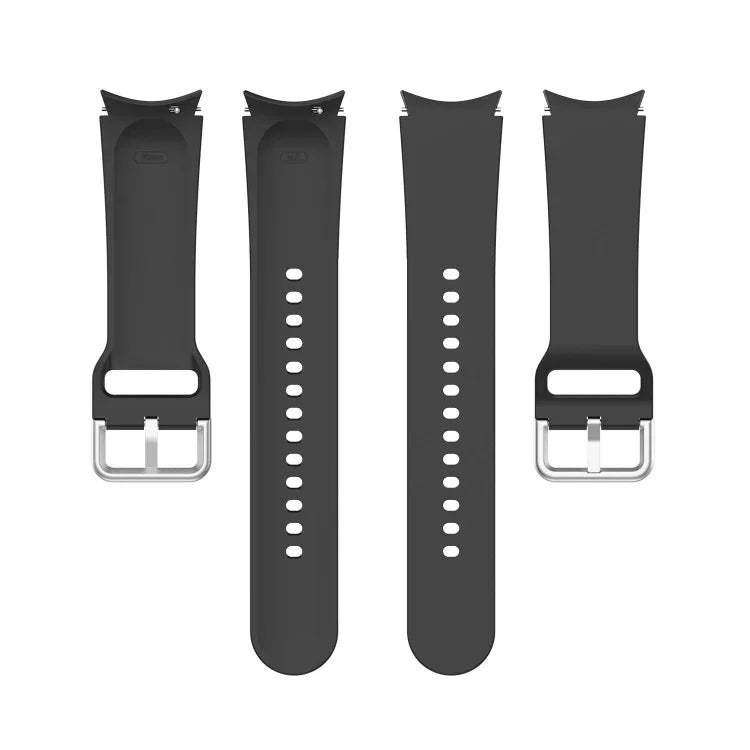 Pulseira Oficial de Silicone com Fivela Redonda Prateada, Para Samsung Galaxy Watch 5 44mm