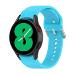 Pulseira Oficial de Silicone com Fivela Redonda Prateada, Para Samsung Galaxy Watch 5 44mm