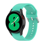 Pulseira Oficial de Silicone com Fivela Redonda Prateada, Para Samsung Galaxy Watch 5 44mm