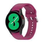Pulseira Oficial de Silicone com Fivela Redonda Prateada, Para Samsung Galaxy Watch 5 44mm