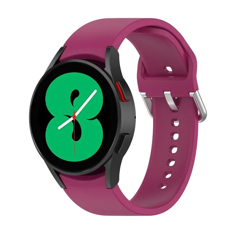 Pulseira Oficial de Silicone com Fivela Redonda Prateada, Para Samsung Galaxy Watch 5 44mm