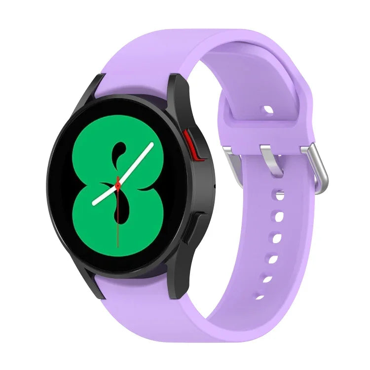 Pulseira Oficial de Silicone com Fivela Redonda Prateada, Para Samsung Galaxy Watch 5 44mm