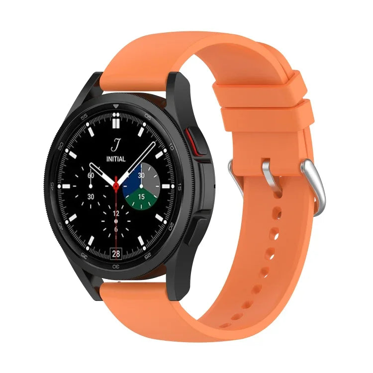 Pulseira de Silicone com Cauda Redonda de 20mm, Para Samsung Galaxy Watch 5 40mm, Para Samsung Galaxy Watch 5 44mm, Para Samsung Galaxy Watch 5 Pro 45mm