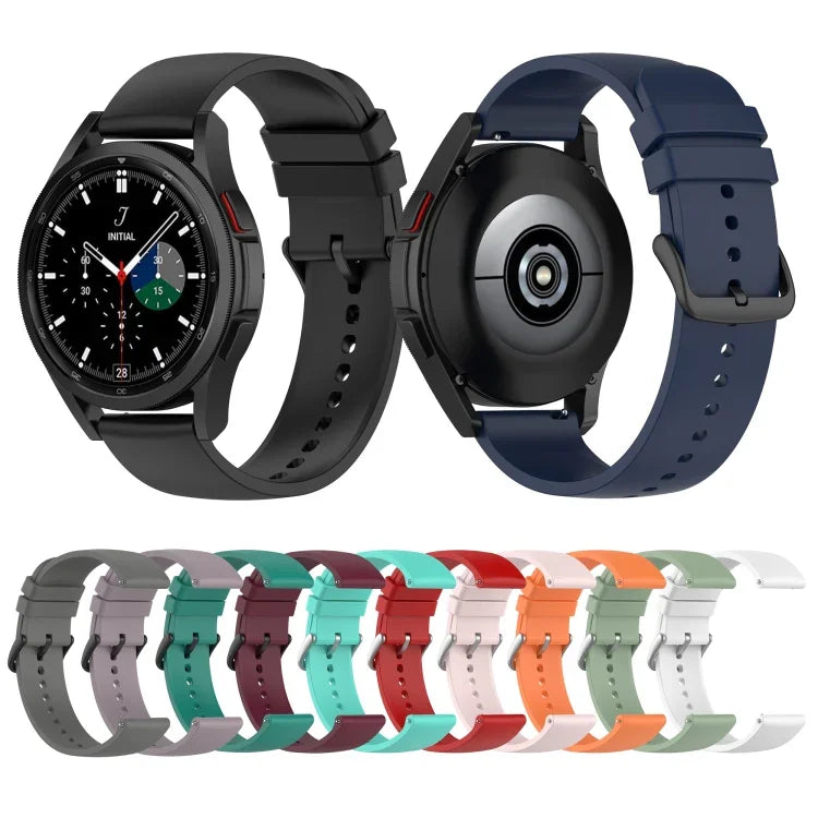 Pulseira de Silicone com Cauda Redonda de 20mm, Para Samsung Galaxy Watch 5 40mm, Para Samsung Galaxy Watch 5 44mm, Para Samsung Galaxy Watch 5 Pro 45mm