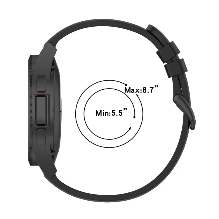 Pulseira de Silicone com Cauda Redonda de 20mm, Para Samsung Galaxy Watch 5 40mm, Para Samsung Galaxy Watch 5 44mm, Para Samsung Galaxy Watch 5 Pro 45mm