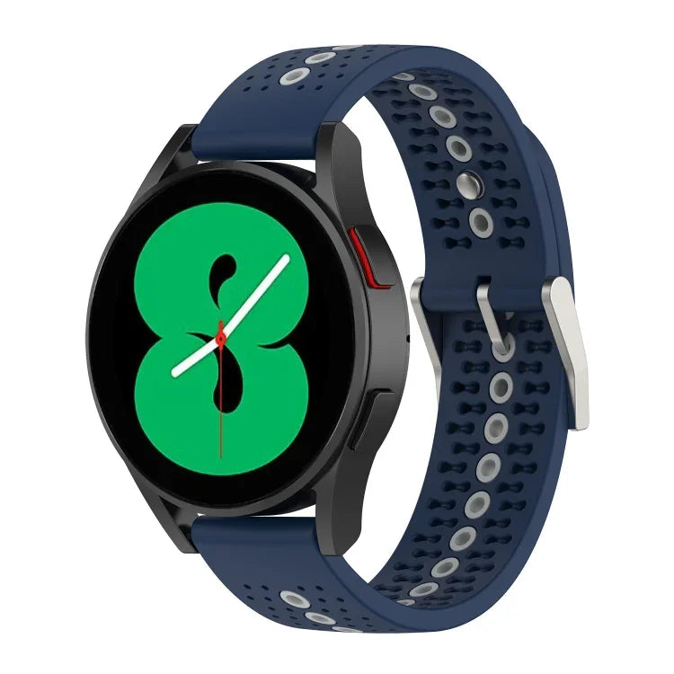 Pulseira de Silicone Colorida com Furos de 20mm, Para Samsung Galaxy Watch 5 40mm, Para Samsung Galaxy Watch 5 44mm, Para Samsung Galaxy Watch 5 Pro 45mm
