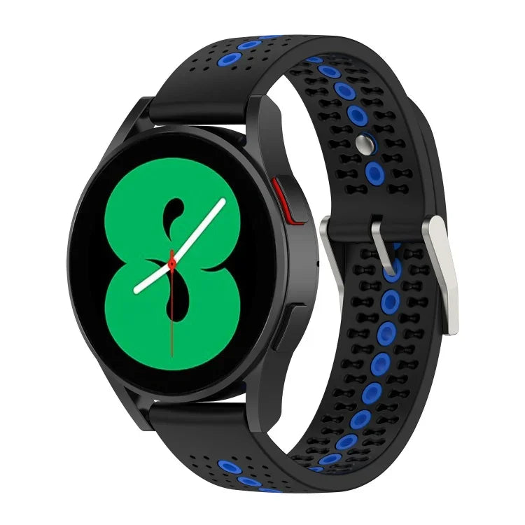 Pulseira de Silicone Colorida com Furos de 20mm, Para Samsung Galaxy Watch 5 40mm, Para Samsung Galaxy Watch 5 44mm, Para Samsung Galaxy Watch 5 Pro 45mm
