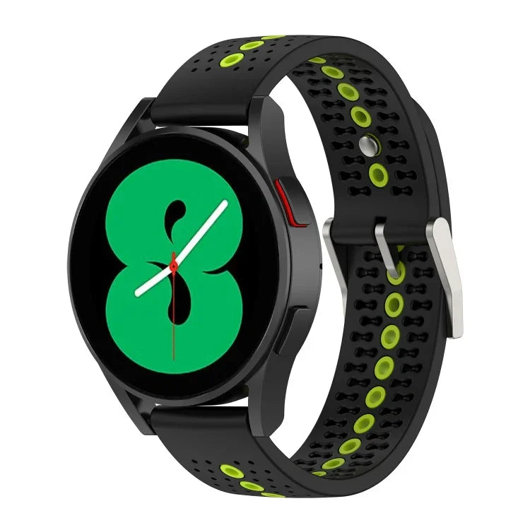 Pulseira de Silicone Colorida com Furos de 20mm, Para Samsung Galaxy Watch 5 40mm, Para Samsung Galaxy Watch 5 44mm, Para Samsung Galaxy Watch 5 Pro 45mm