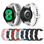 Pulseira de Silicone Colorida com Furos de 20mm, Para Samsung Galaxy Watch 5 40mm, Para Samsung Galaxy Watch 5 44mm, Para Samsung Galaxy Watch 5 Pro 45mm