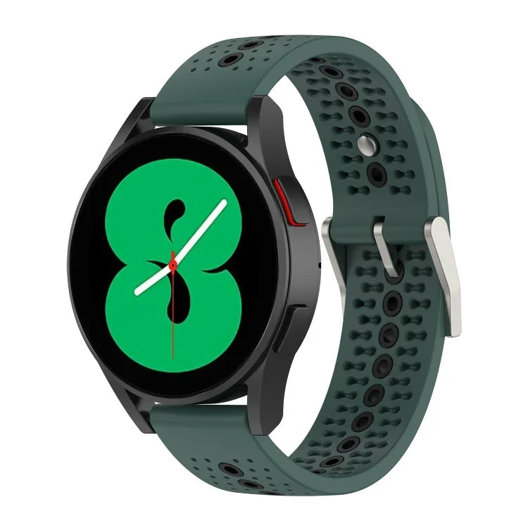 Pulseira de Silicone Colorida com Furos de 20mm, Para Samsung Galaxy Watch 5 40mm, Para Samsung Galaxy Watch 5 44mm, Para Samsung Galaxy Watch 5 Pro 45mm