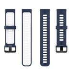Pulseira de Silicone com Risca Bicolor de 20mm, Para Samsung Galaxy Watch 5 40mm, Para Samsung Galaxy Watch 5 44mm, Para Samsung Galaxy Watch 5 Pro 45mm