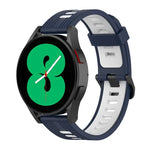 Pulseira de Silicone com Risca Bicolor de 20mm, Para Samsung Galaxy Watch 5 40mm, Para Samsung Galaxy Watch 5 44mm, Para Samsung Galaxy Watch 5 Pro 45mm