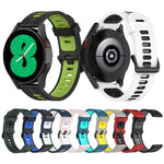 Pulseira de Silicone com Risca Bicolor de 20mm, Para Samsung Galaxy Watch 5 40mm, Para Samsung Galaxy Watch 5 44mm, Para Samsung Galaxy Watch 5 Pro 45mm
