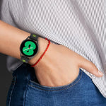 Pulseira de Silicone com Risca Bicolor de 20mm, Para Samsung Galaxy Watch 5 40mm, Para Samsung Galaxy Watch 5 44mm, Para Samsung Galaxy Watch 5 Pro 45mm