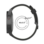 Pulseira de Silicone com Risca Bicolor de 20mm, Para Samsung Galaxy Watch 5 40mm, Para Samsung Galaxy Watch 5 44mm, Para Samsung Galaxy Watch 5 Pro 45mm