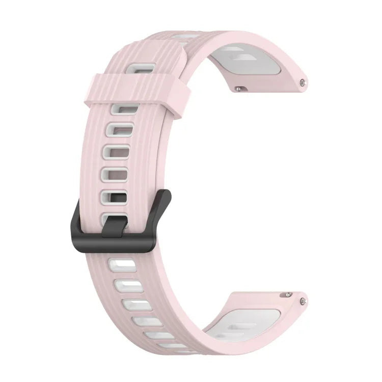 Pulseira de Silicone com Risca Bicolor de 20mm, Para Samsung Galaxy Watch 5 40mm, Para Samsung Galaxy Watch 5 44mm, Para Samsung Galaxy Watch 5 Pro 45mm