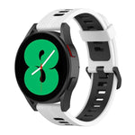 Pulseira de Silicone com Risca Bicolor de 20mm, Para Samsung Galaxy Watch 5 40mm, Para Samsung Galaxy Watch 5 44mm, Para Samsung Galaxy Watch 5 Pro 45mm