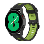 Pulseira de Silicone com Risca Bicolor de 20mm, Para Samsung Galaxy Watch 5 40mm, Para Samsung Galaxy Watch 5 44mm, Para Samsung Galaxy Watch 5 Pro 45mm
