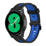 Pulseira de Silicone com Risca Bicolor de 20mm, Para Samsung Galaxy Watch 5 40mm, Para Samsung Galaxy Watch 5 44mm, Para Samsung Galaxy Watch 5 Pro 45mm
