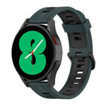 Pulseira de Silicone com Risca Bicolor de 20mm, Para Samsung Galaxy Watch 5 40mm, Para Samsung Galaxy Watch 5 44mm, Para Samsung Galaxy Watch 5 Pro 45mm