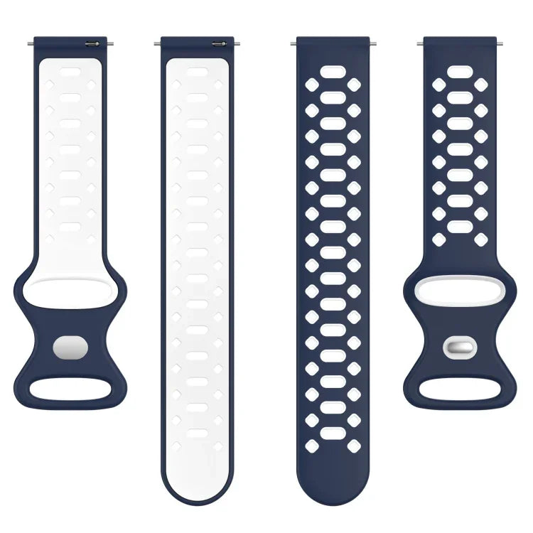 Pulseira de Silicone com Diamantes Bicolor de 20mm, Para Samsung Galaxy Watch 5 40mm, Para Samsung Galaxy Watch 5 44mm, Para Samsung Galaxy Watch 5 Pro 45mm
