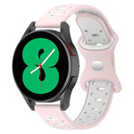 Pulseira de Silicone com Diamantes Bicolor de 20mm, Para Samsung Galaxy Watch 5 40mm, Para Samsung Galaxy Watch 5 44mm, Para Samsung Galaxy Watch 5 Pro 45mm
