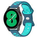 Pulseira de Silicone com Diamantes Bicolor de 20mm, Para Samsung Galaxy Watch 5 40mm, Para Samsung Galaxy Watch 5 44mm, Para Samsung Galaxy Watch 5 Pro 45mm