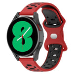 Pulseira de Silicone com Diamantes Bicolor de 20mm, Para Samsung Galaxy Watch 5 40mm, Para Samsung Galaxy Watch 5 44mm, Para Samsung Galaxy Watch 5 Pro 45mm